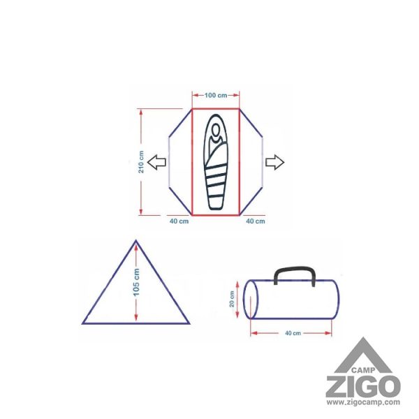 چادر دو پوش یک نفره کله گاوی مدل K2002