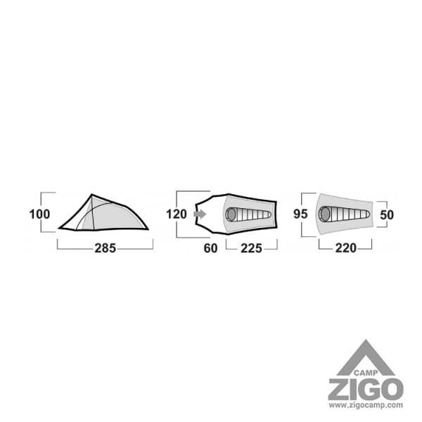 چادر مسافرتی دو پوش یک نفره هاسکی مدل 1 FLAME