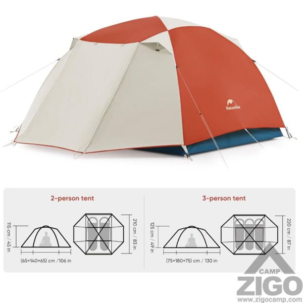 چادر دو پوش 3نفره red-pro نیچرهایک مدل CNK2300ZP024